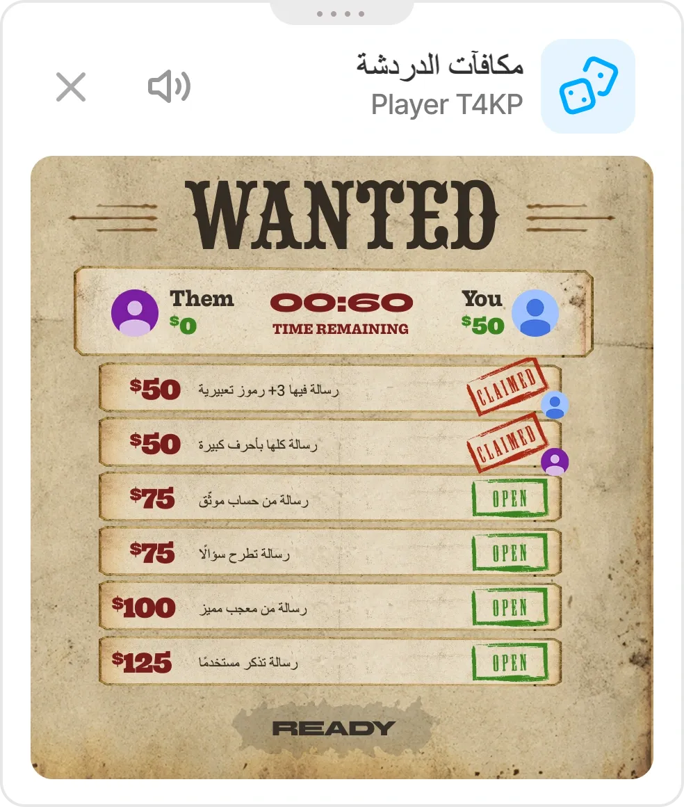 لوحة مطلوبين في Bounty Hunting