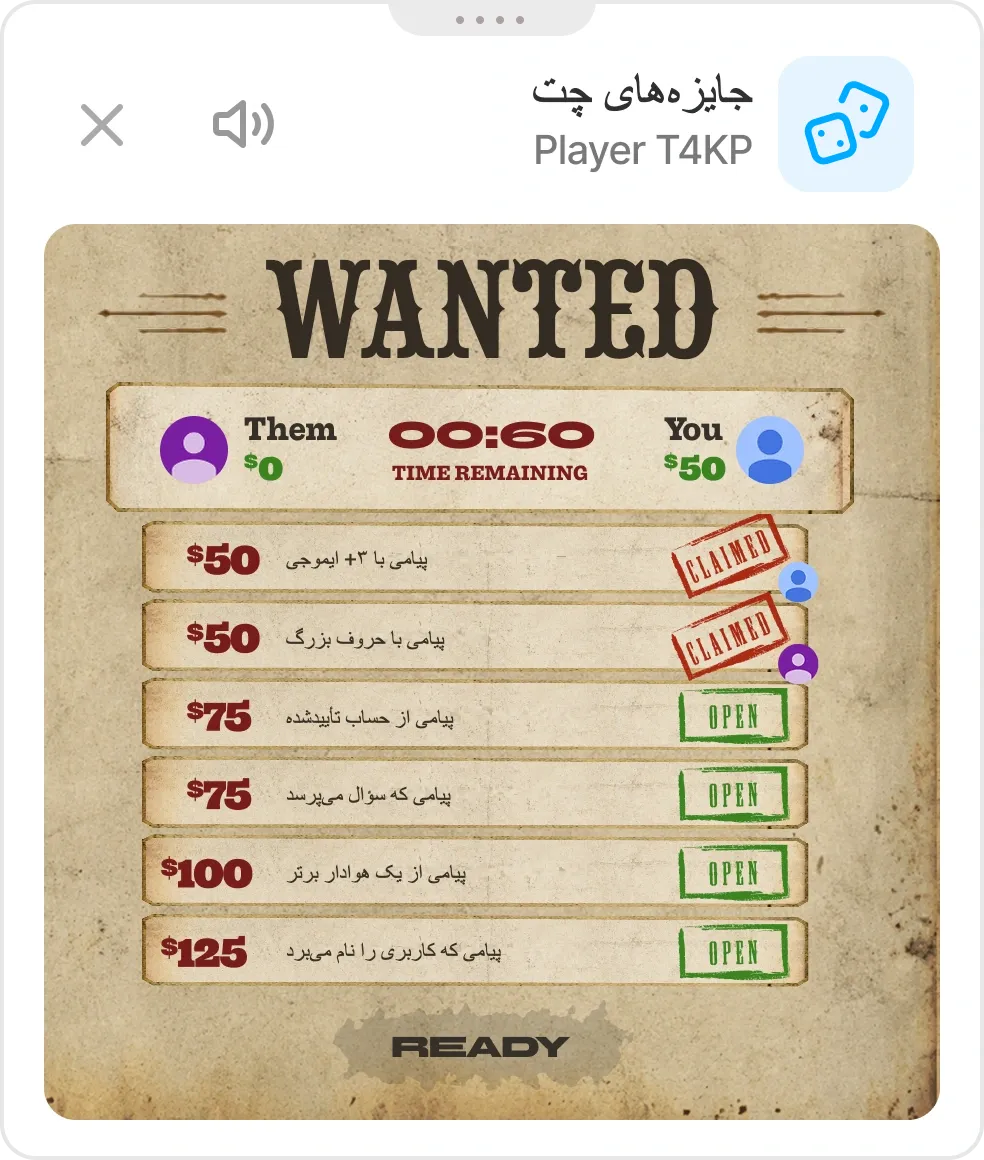 تابلوی تحت تعقیب Bounty Hunting