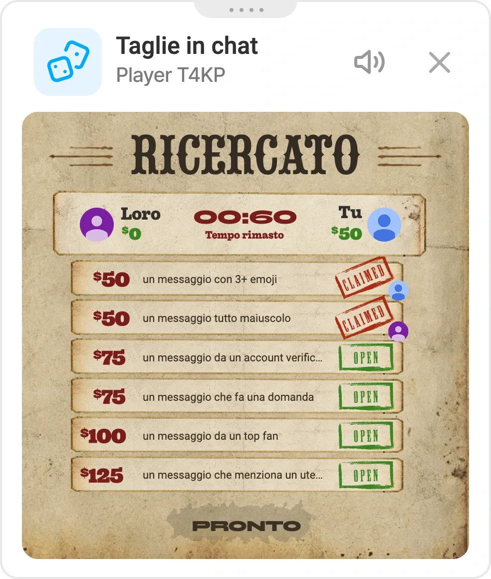 Bacheca dei ricercati di Bounty Hunting