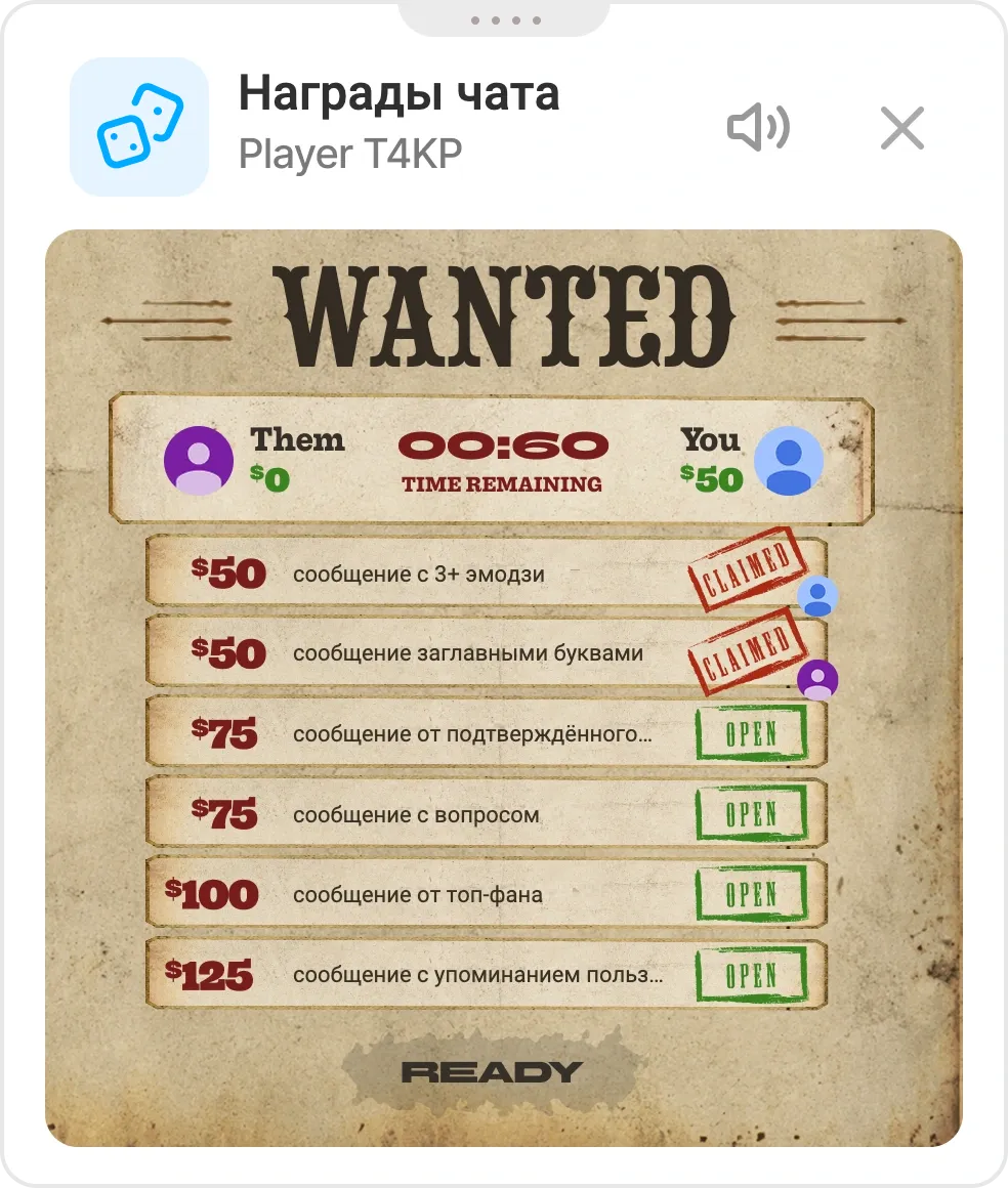 Доска розыска Bounty Hunting