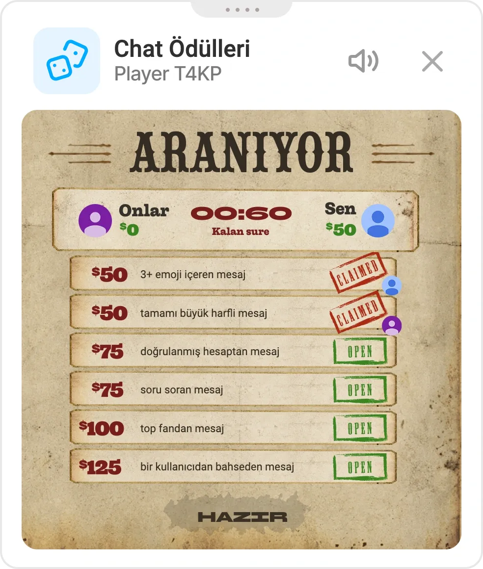 Bounty Hunting arananlar panosu