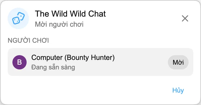 The Wild Wild Chat — Mời người chơi