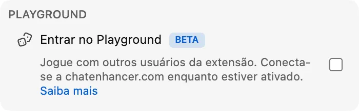Entrar no Playground