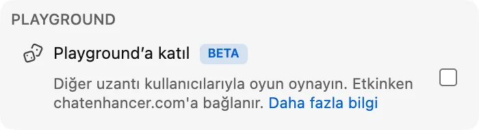 Playground’a katıl