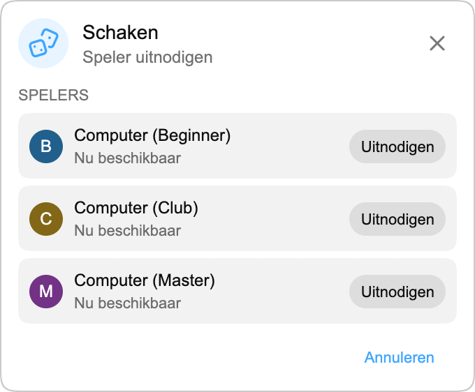 Speel tegen Computer: Goed oud schaken